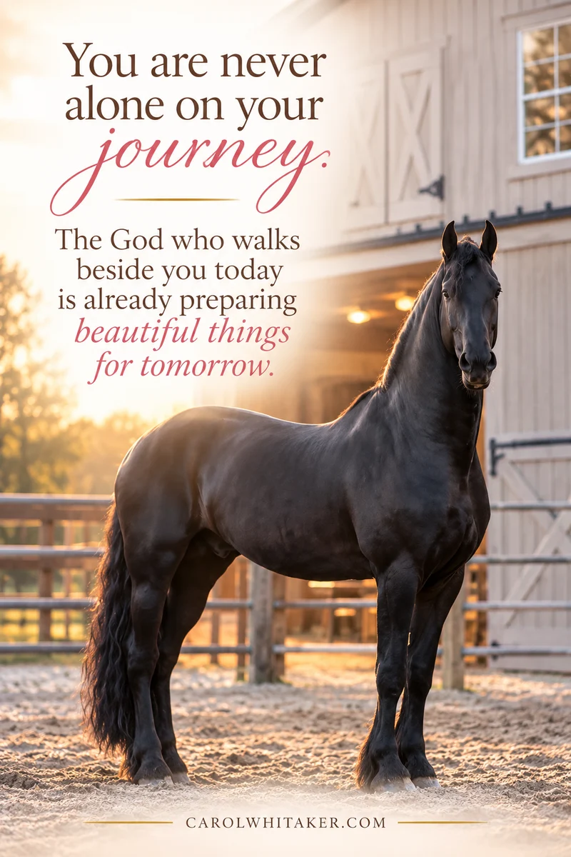 You are never alone on your journey. The God who walks beside you today is already preparing beautiful things for tomorrow.